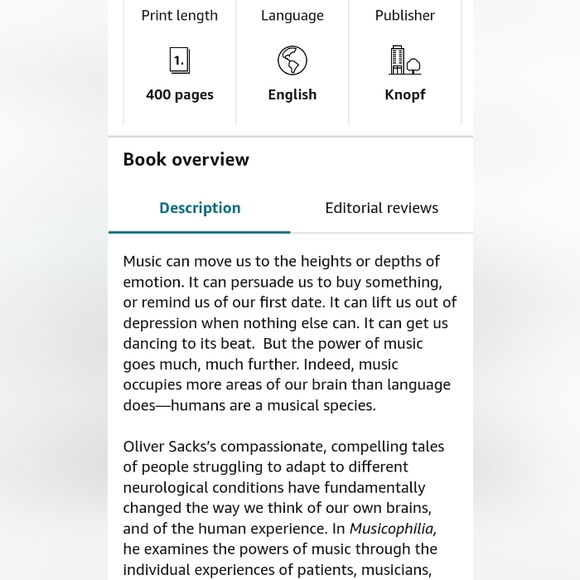 Musicophilia by Oliver Sacks - Picture 2 of 8